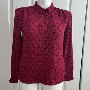 ❤️ 3/$15 Loft Button Down Long Sleeve Blouse Size Medium